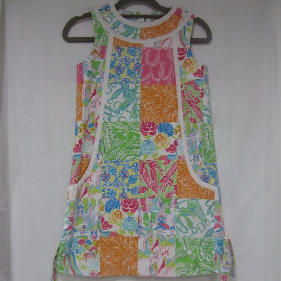 Lilly Pulitzer 12 Derby Shift Dress Grandstand Holy Grail Rare - Picture 1 of 9